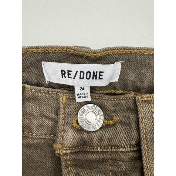 NWT! Re/Done Size 24 Washed Chocolate Ultra High Rise Stove Pipe Jeans On Trend - Picture 2 of 7